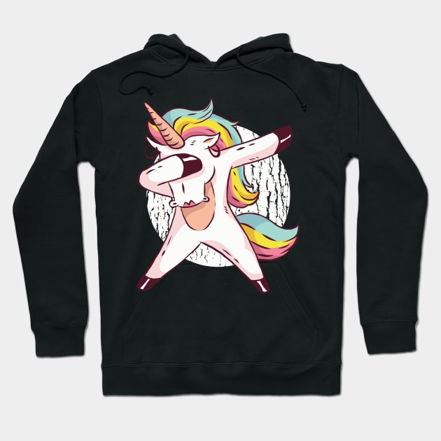 Funny Dabbing Unicorn Cute Gift For Girls Hoodie by illustramart Gifts & Apparel